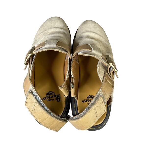 Dr. Martens Jorge II Mule Sandals Suede Beige Buckle Slip On Clogs 9 M/ 10 W - Picture 11 of 12
